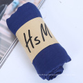 Factory price wholesale cheap solid color cotton feeling scarf women polyester scarf